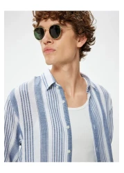 Koton Classic Collar Buttoned Cotton Long Sleeve Shirt