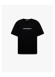 Koton Crew Neck Short Sleeve Regular Fit Cotton Ataturk Printed T-Shirt