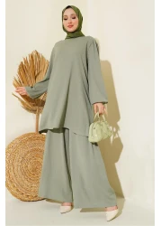 Bigdart Green Women's Tunic and Trousers Set - 6663
