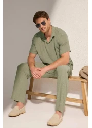 Trendyol Collection Oversize Wide Cut Mint Polo T-Shirt Tmnss25Po00045