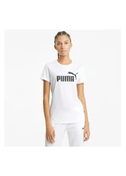 Puma تي شيرت نسائي بشعار Ess - 586774 -02 أبيض