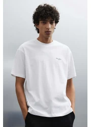 H&M تي شيرت فضفاض مطبوع