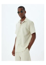 Koton Basic Short Sleeve Linen Blended Shirt