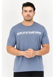 Skechers Men Sportswear Fit Short Sleeve Outdoor T-shirt, Slate Blue