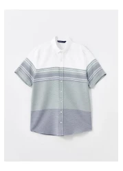 LC Waikiki Striped Regular Fit Men's Shirt - Short Sleeve