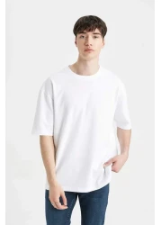 Defacto Oversize Fit Crew Neck Cotton Premium T-Shirt