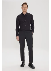 AC&Co / Altınyıldız Classics Men's Black Regular Fit Relaxed Cut Side Pocket Classic Trousers