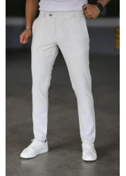 PULS Stone Color Men's Slim Fit Lycra Ankle Length Italian Cut Fabric Trousers