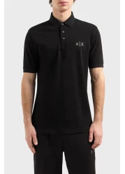 Armani Exchange تي شيرت رجالي بياقة بولو - قطن 100%، مقاس عادي XM 000330 AF10366U