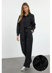 Trendyol Modest Woven Black Stone Detailed Set - Lower-Upper Set Tctaw25Us00106