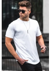 Madmext White Men's T-Shirt 4951