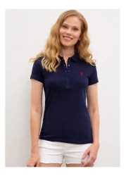 U.S. Polo Assn. تي شيرت نسائي باللون الأزرق الداكن