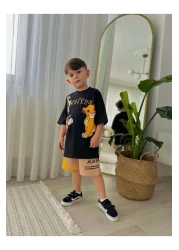 MİNİKO KİDS Boy's Lion King Model Shorts Cotton Suit