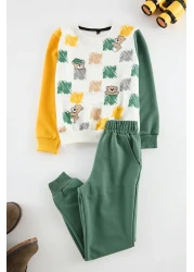 TRENDYOLKIDS طقم علوي محبوك مطبوع متعدد الألوان للأولاد TKDAW25AU00148