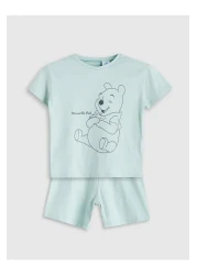 LC Waikiki Winnie the Pooh Printed Baby Boy T-Shirt and Shorts 2-Piece