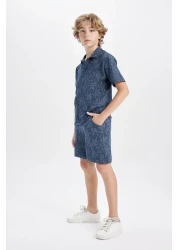Defacto Boys' Set of 2 Print Short Sleeve Shirt Shorts C2189A824Hs