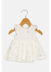 Mothercare فستان مطبوع عليه رسومات للبنات الصغار، بأكمام مكشكشة ورقبة دائرية، متعدد الألوان