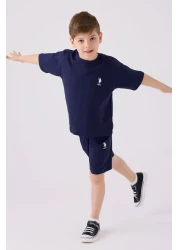 U.S. Polo Assn. بدلة برمودا للأولاد باللون الأزرق الداكن من US Polo Assn