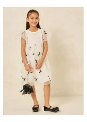 Styli Embroidery Mesh Dress