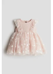 H&M Printed tulle-skirt dress