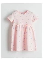 LC Waikiki Crew Neck Floral Girl's Dress