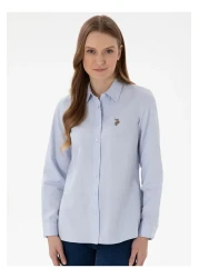 U.S. Polo Assn. U.S. Polo Assn. Slim Fit Shirt Collar Light Indigo Women's Shirt Woxcolor025Y