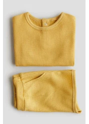 H&M 2-piece Waffled Jersey Set