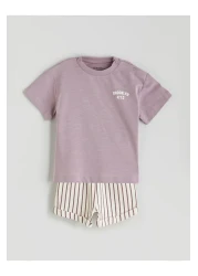 LC Waikiki Printed Baby Boy T-Shirt and Shorts 2-Pack