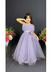 Mnk Baby&Kids Lilac Layered Girl's Evening Dress - Mnk0475