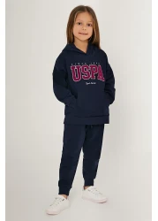 U.S. Polo Assn. Licensed Us Polo Assn Girl's Tracksuit Set for 4-15 Years -Navy