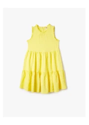 Koton Dress Ruffled Sleeveless Round Neck Layered