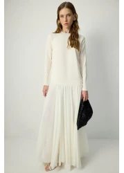 Touche Prive Chiffon Pleated Crepe Dress