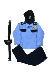 FLAŞ Boy's Blue Public Police Clothing Top and Bottom Set