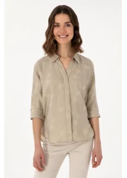 U.S. Polo Assn. Women's Stone Long Sleeve Shirt 50299438 -Vr049