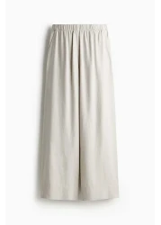 H&M Wide linen-blend trousers