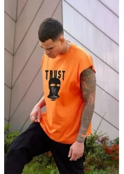 BENROMA In Cart 6 and Above Purchases Get 1 T-Shirt as a Gift - Trust Printed Oversize Unisex Sleeveless T-Shirt