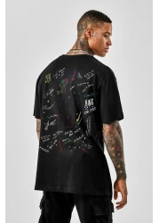 Pasage MoonLife Oversize Cool Dude Printed Black T-shirt