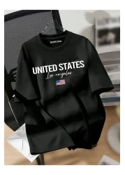 BENROMA UNITED STATES PRINTED OVERSIZE UNISEX TEE[3-12 years old children's T-shirt available]
