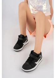 McDark Long Ankle Unisex Black Kids Sports Sneaker Shoes