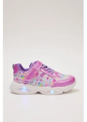 Trendyol Shoes Pink Light Glitter Detailed Kids Sneakers with Velcro and Laces