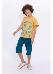 U.S. Polo Assn. Us1004 Boy's Single Jersey Capri Set