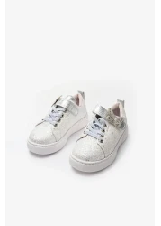 Le Mabelle White Butterfly Detailed Girl's Sports Shoes
