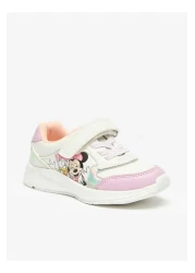 DİSNEY Minnie Mouse and Daisy Duck Print Sneakers with Hook and Loop Closure