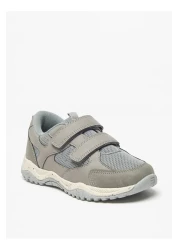 Juniors Mesh Panelled Sneakers with Hook and Loop Closure