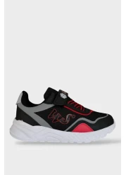 Liger Black and Red Children's Sports Shoes - Lace-Up and Velcro