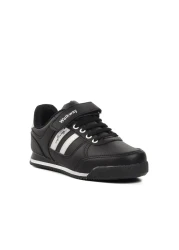 WALKWAY Black-White PU-P Kids Sneakers - Effective
