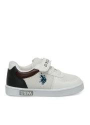 U.S. Polo Assn. حذاء رياضي للأولاد باللون الأبيض من Carren 5fx