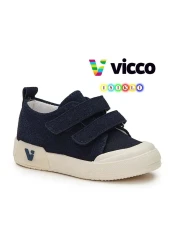 Vicco حذاء رياضي للأطفال من Mago Lighted Linen لتقويم العظام باللون الأزرق الداكن