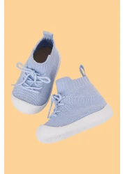 Mumenim Berbera Unisex Kids Baby Foot Finger Protector Non-Slip Orthopedic Blue First Step and Sneaker Shoes