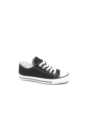 Zerhan Children's Black Laced Linen Shoes